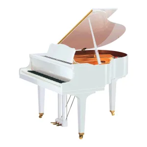 Yamaha 161cm Professional Baby Grand Piano with Disklavier Enspire Standard System. Includes MSP3A Speakers. Polished White.