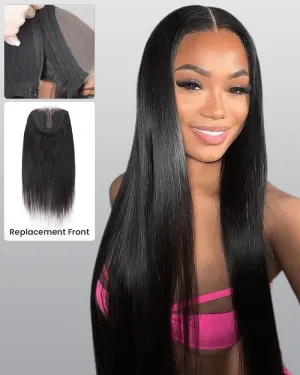 ZIP & Mix-All Wigs | Silky Straight #30 Highlight/Balayage Color 6-Inch Deep Lace Replaceable Front Wigs With Free 30 Inch After Wigs